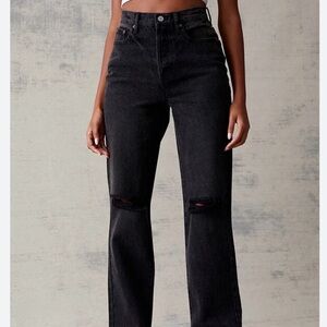 Pacsun Eco Black Distressed Dad Jeans size 28